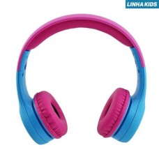 Fone headset safe kids azul e rosa melody - elg  