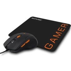 Combo gamer mouse mousepad mo274 laranja multilaser  